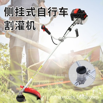 廠家批發家用型52CC汽油動力多功能側掛式自行車把手手持式割草機