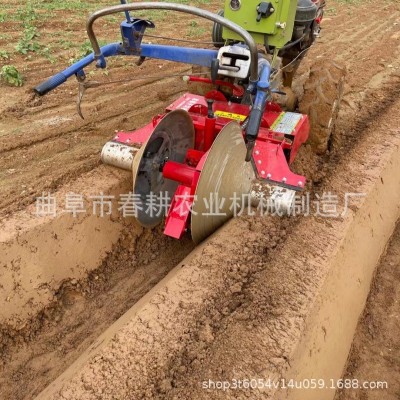 新型草莓起壟機 種植草莓開溝機可調一次成型開溝起壟機廠家