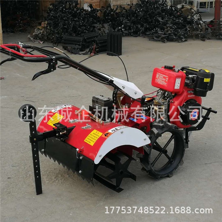 濟寧批發小型四驅微耕機農用田園管理機大棚用開溝培土機一機多用