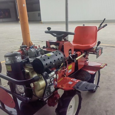 農(nóng)用四驅(qū)乘坐式微耕機(jī)家用小型耕犁地旋耕機(jī)柴油座駕式微耕機(jī)