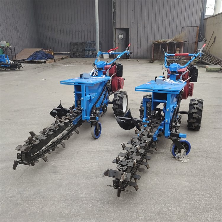 自來水管道鏈條式開溝機 誠譽 液壓開槽機 種植山藥挖槽機