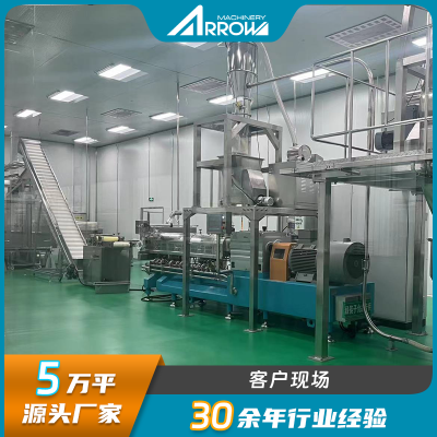 拉絲蛋白生產線全自動手撕素肉膨化機不銹鋼真諾人造素肉蛋白設備