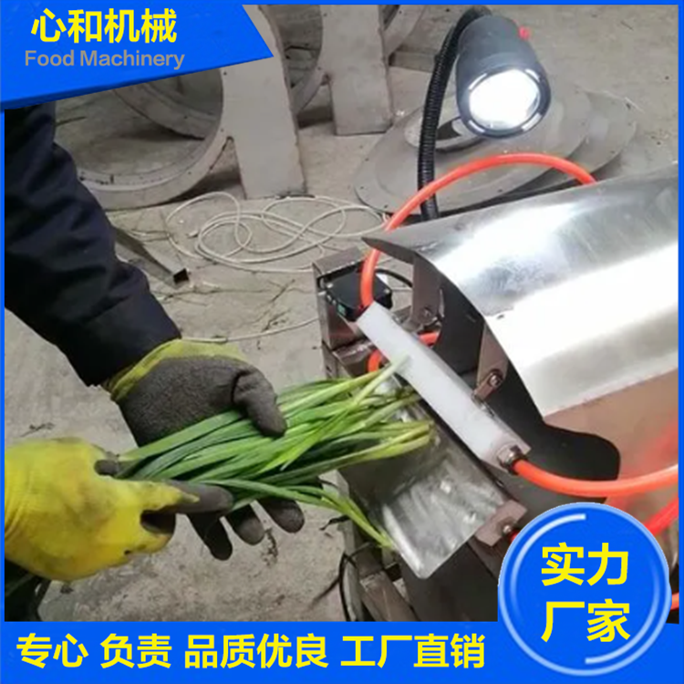 不銹鋼韭菜自動去皮切頭一體機 干洗機 心和機械氣動剝皮機