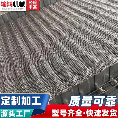 不銹鋼網帶食品清洗風干機傳送帶工業(yè)碳鋼重型耐高溫網鏈 輸送帶