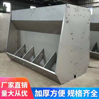 豬用不銹鋼料槽 自動豬料保育雙面食槽養豬設備 自動撥料分欄