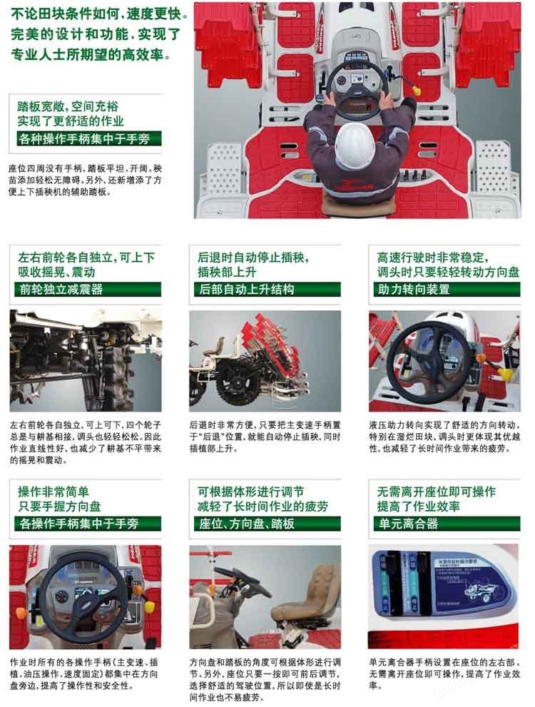 速度有更快的洋馬VP8D水稻插秧機(jī)