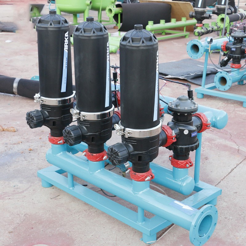 全自動(dòng)農(nóng)業(yè)灌溉反沖洗疊片過濾器農(nóng)用園林碟片式過濾器