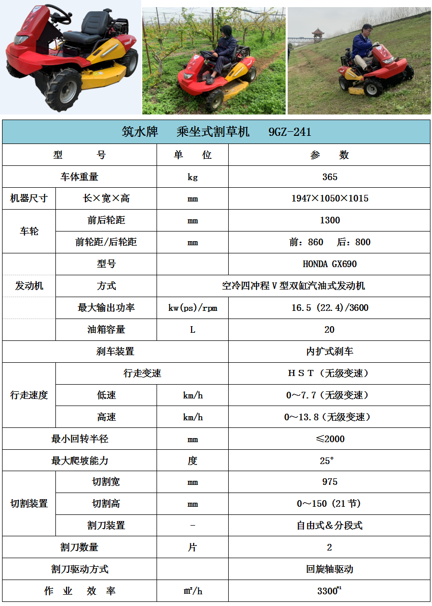 乘坐式割草機(jī)（9GZ-241)