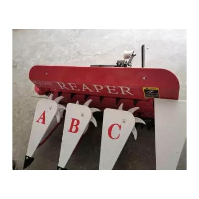 四輪車頭安裝割曬機(jī) 辣椒黃豆割曬機(jī) 一邊倒割稈機(jī)