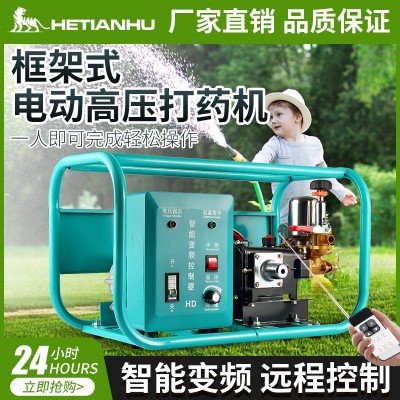 和田虎農(nóng)用三缸柱塞泵遙控智能直流48V60V數(shù)碼變頻高壓電動打藥機(jī) 1套